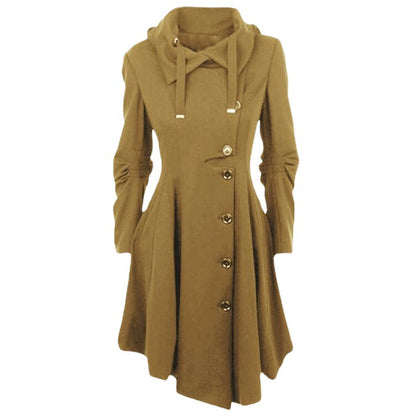 Slim Coat Double Breasted Long Trench Coat