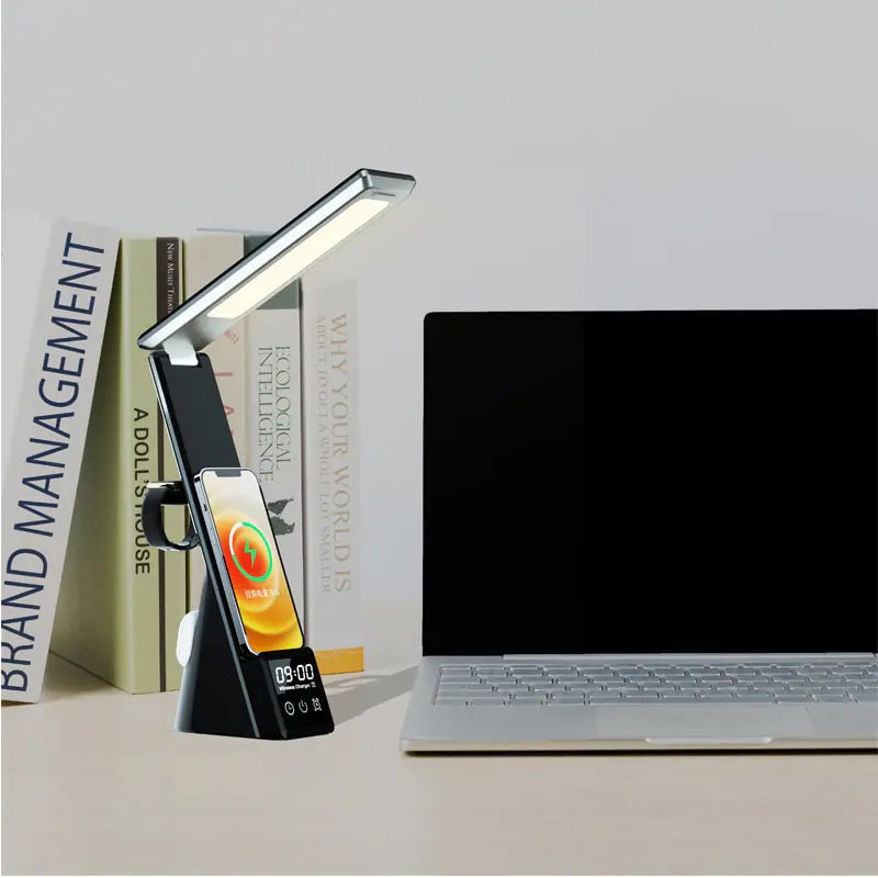 3-in-1 Qi Wireless Charger LED Desk Lamp