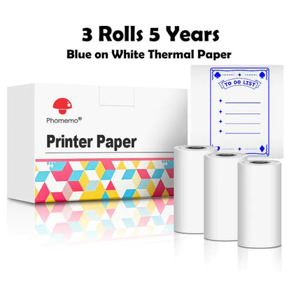 Phomemo 3 Rolls Self-adhesive Transparent Sticker Thermal Paper