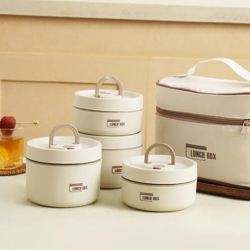 Lunch Box Portable Insulated Lunch Container Set Stackable Bento Stainless Steel Lunch Container