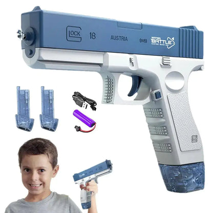 Water Gun Electronic Toy Children High Pressure Automatic Powerful Glock Water Gun Electric Toy for Children Summer Toys Adults