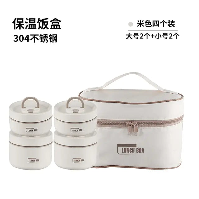 Lunch Box Portable Insulated Lunch Container Set Stackable Bento Stainless Steel Lunch Container