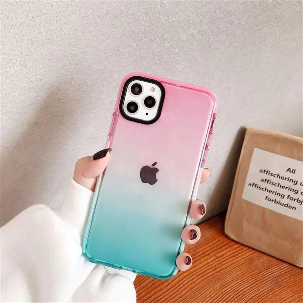 Shockproof Gradient Transparent Case