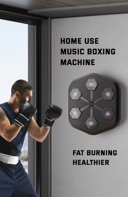 Rhythm Punch Fitness Machine - Ultimate Home Gym Music Boxing Trainer with Real-Time Feedback | Hanging Style | PU Material | Boxing Gloves & Accessories Included