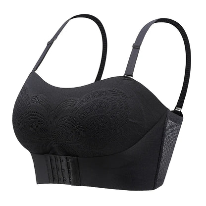 Plus Size Front Button Underwear Women's Non-Steel Ring Bras Sexy Fitted Top Gathering Sports Comfort Seamless Tank Tops 5XL 6XL