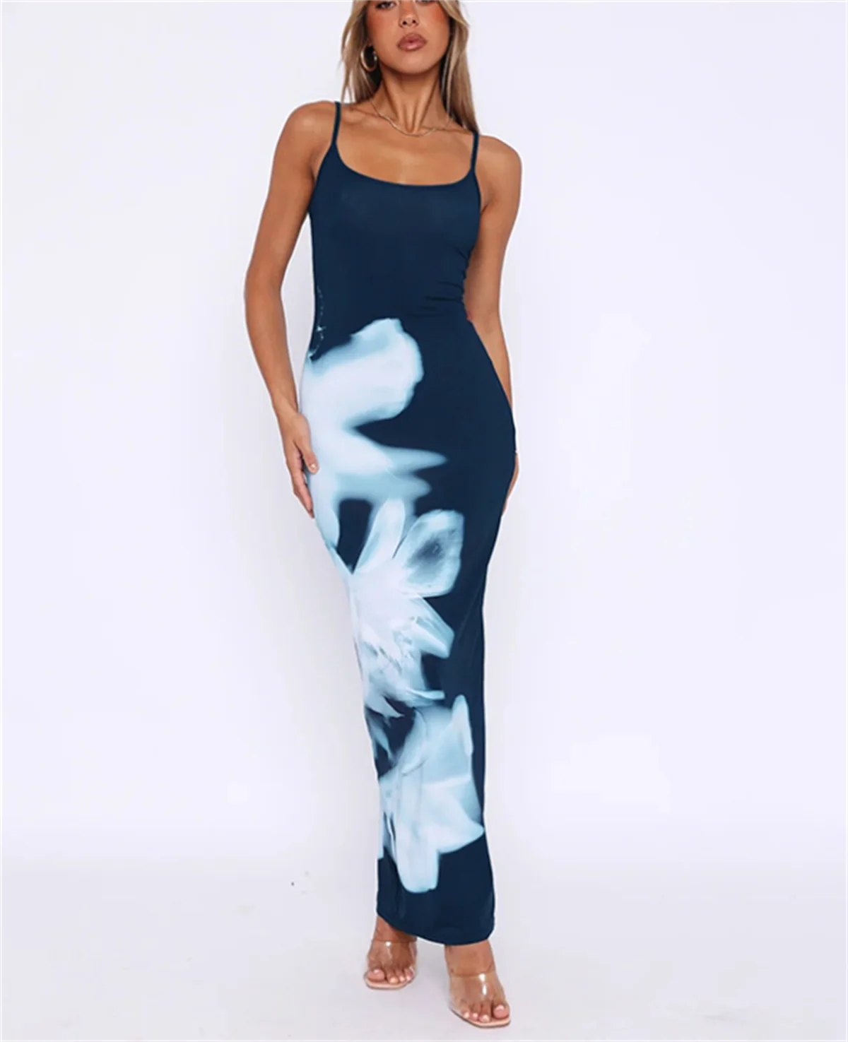 Summer Maxi Dress for Women – New Print, Sleeveless, Backless, Sexy, Straight Fit. Perfect for Casual Wear, Street Style, Clubs, or Elegant Parties