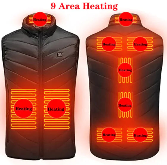 USB Heated Vest – Adjustable Heating Zones for Outdoor and Winter Use