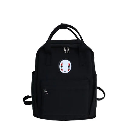 Cute No Face Canvas School Bag