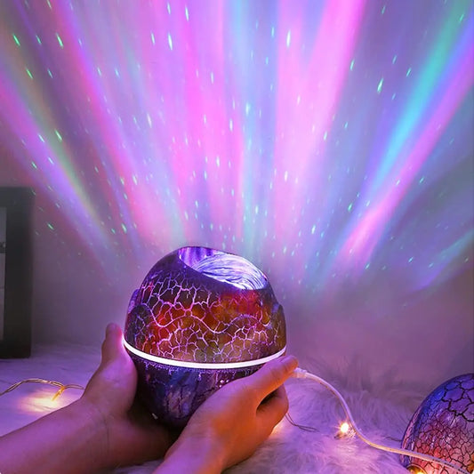 Dinosaur Galaxy Egg Projector – Magical Night Light for Kids with Dinosaur & Starry Sky Projections