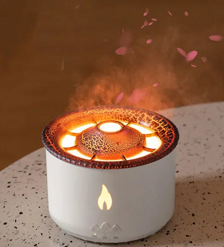 New Two-color Spray Ring Volcano Humidifier