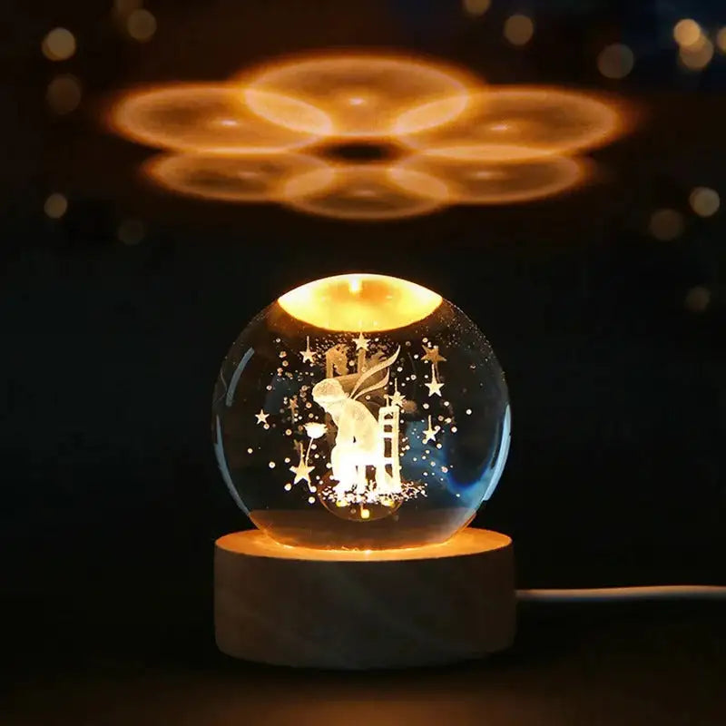 3D Crystal Ball Solar System Globe