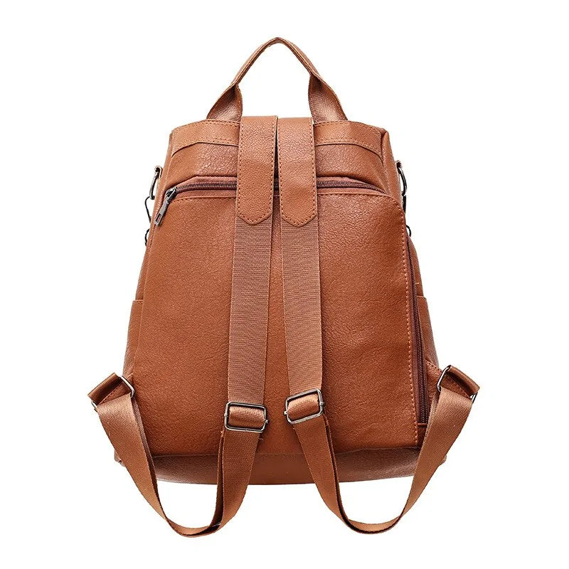 Premium Leather Waterproof Backpack