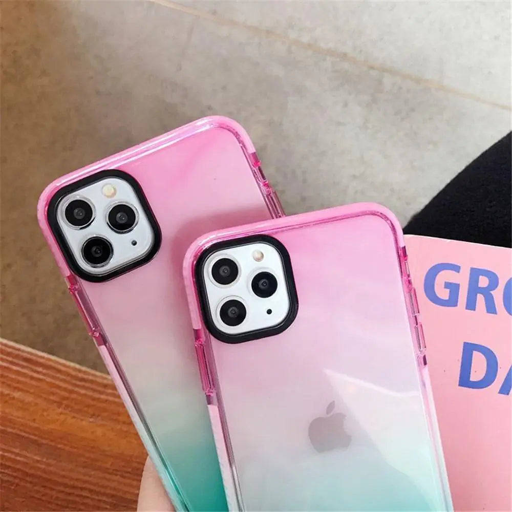 Shockproof Gradient Transparent Case