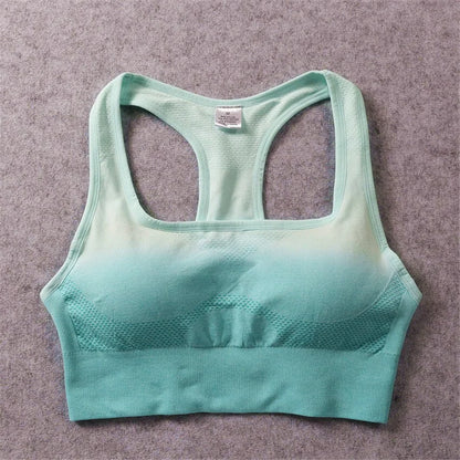 Aquamarine Ombre Sports Bra