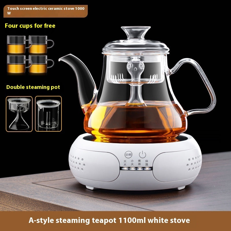 Glass Pot With Dedicated Steaming Pot For Brewing Tea