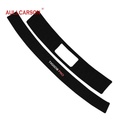 Car Door Sill Pedal Board Cover Trim For Chery Tiggo 8 Pro 2024 2023 2021 Carbon Fiber Rear Bumper Trunk Sticker Accessories