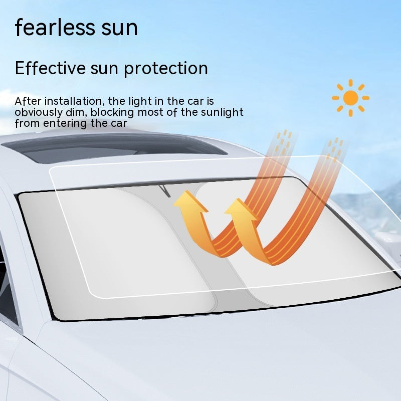 Car Double Ring Front Shield Sun Protection And Heat Insulation Auto Abat Vent