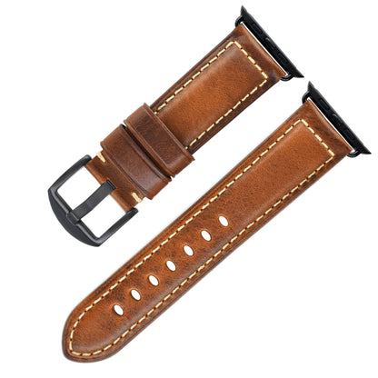 Vintage Oil Wax Genuine Cowhide Watch Band