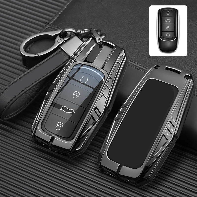 Metal Car Remote Key Case Cover Shell Holder Chain Fob For Chery New Arrizo 5 PLUS Tiggo 8 PRO 7 Plus 9 Omoda 5 Accessories 2024