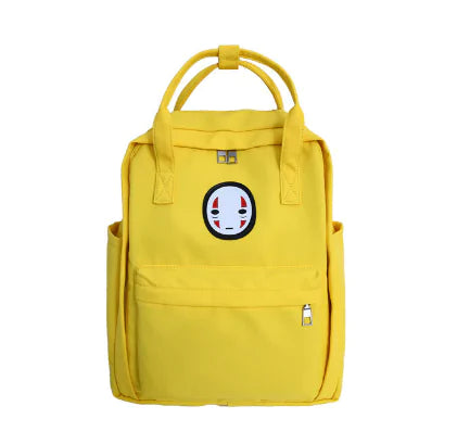 Cute No Face Canvas School Bag