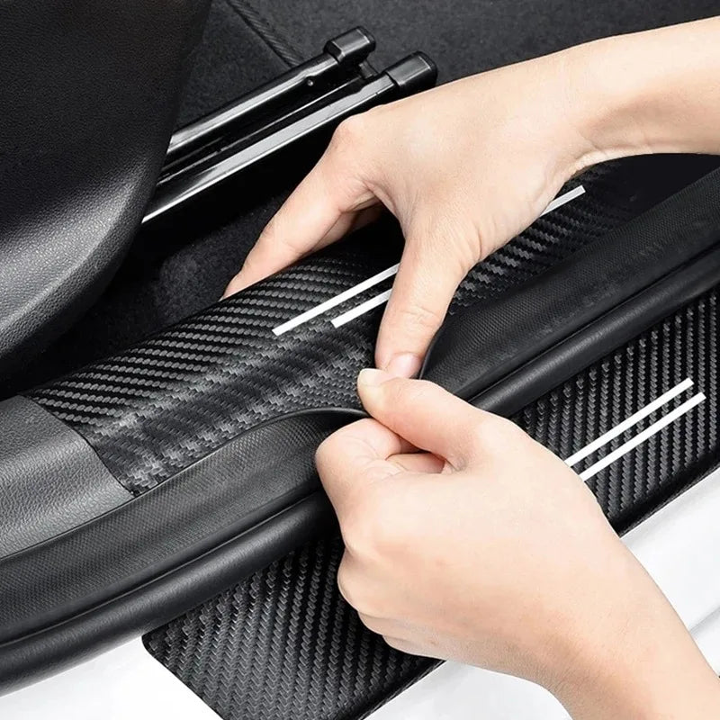 chery Car Door Threshold Carbon Fiber decoration Sticker For chery tiggo 2 3 4 7 Pro 8 pro Arrizo8 Stickers Accessories