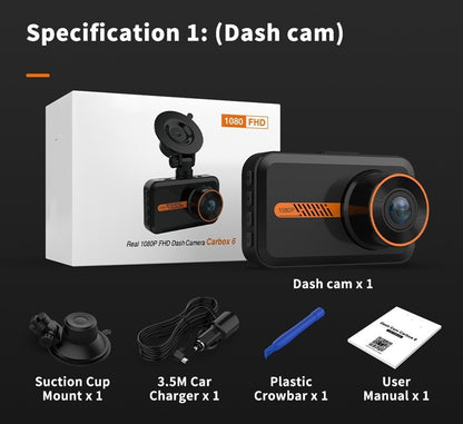 Dash Cam Front And Rear Car Camera Dual Dashcam 1080P FHD