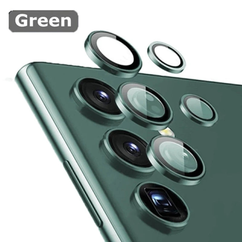 Metal Lens Ring Glass Case for Samsung S24 S23 Ultra S22 Plus Camera Lens Screen Protector for Samsung Galaxy S23 Lens Cover