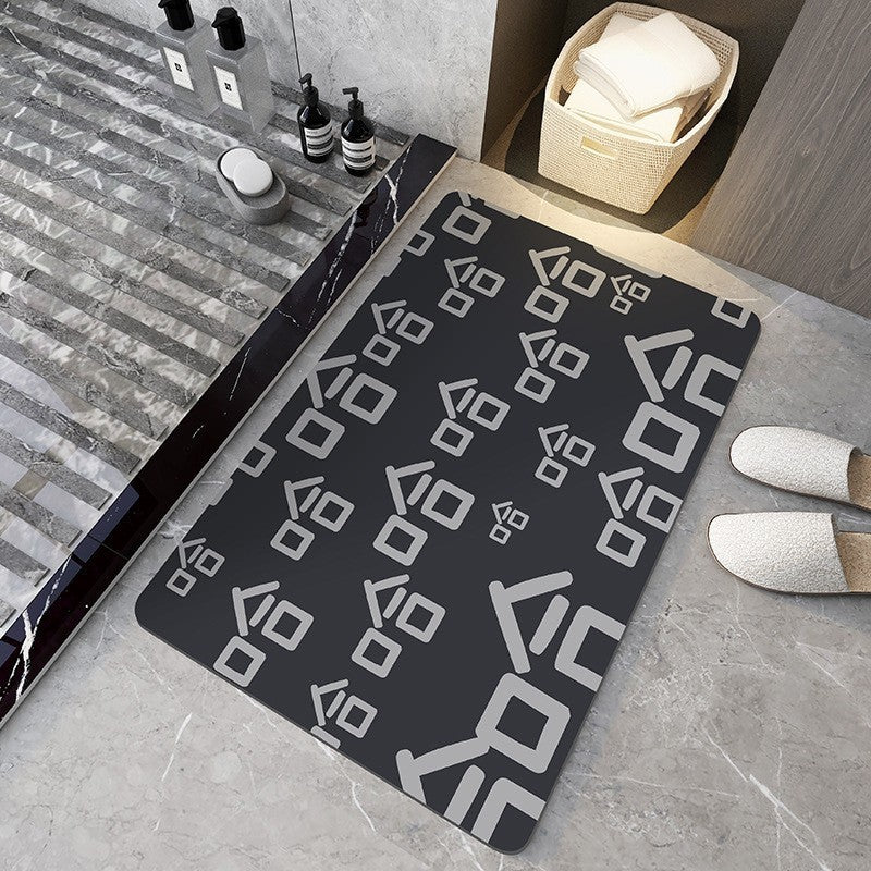 Household Soft Diatomaceous Earth Bathroom Absorbent Floor Mat