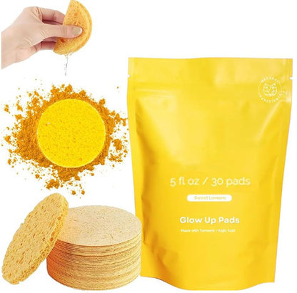 Compressed Facial Sponge Turmeric Kojic Acid Cleansing Pad