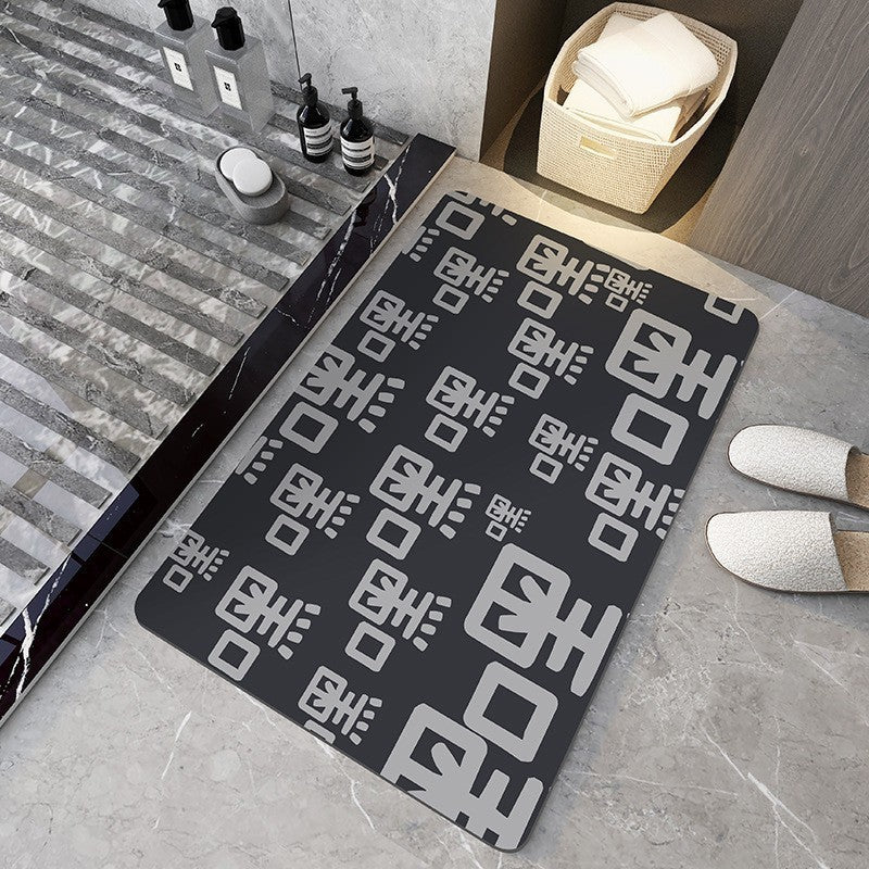 Household Soft Diatomaceous Earth Bathroom Absorbent Floor Mat