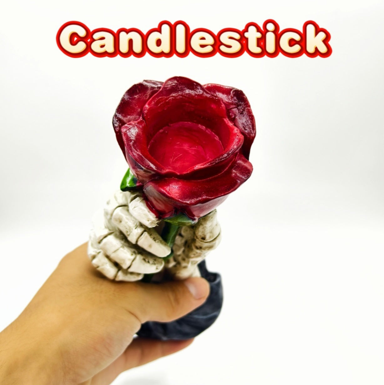 Valentine's Day Ornament Decoration Rose Hand Candlestick Resin Decorations Home Decor