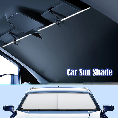 Car Sunshade Automatic Retractable Sunscreen Thermal Insulation Front Windshield Glass Tinted Shade Cover