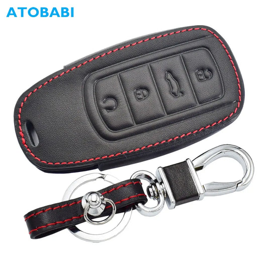 Leather Car Key Cover Remote Control Fobs Cases Auto Accessories For Chery 8 Plus 7 Pro Max Omoda C5 Tiggo 8plus 2021 2022 2023