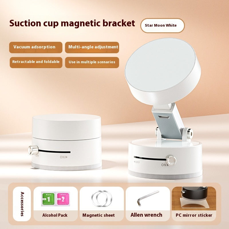 Multifunctional Vacuum Suction Cup Foldable Retractable Double-sided Magnetic Phone Holder