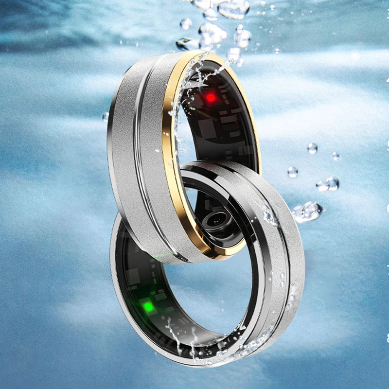 2024 Smart Ring Men Women IP68 Waterproof Heart Rate Blood Oxygen Sleep Health Monitor Sport Fitness Health Ring for Android IOS