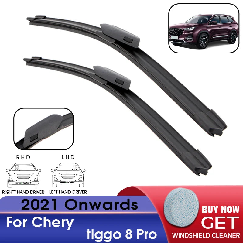 Car Wiper Blade Front Window Windshield Rubber Refill Wiper For Chery tiggo 8 Pro 2021 Onwards LHD / RHD 23"+18" Car Accessories