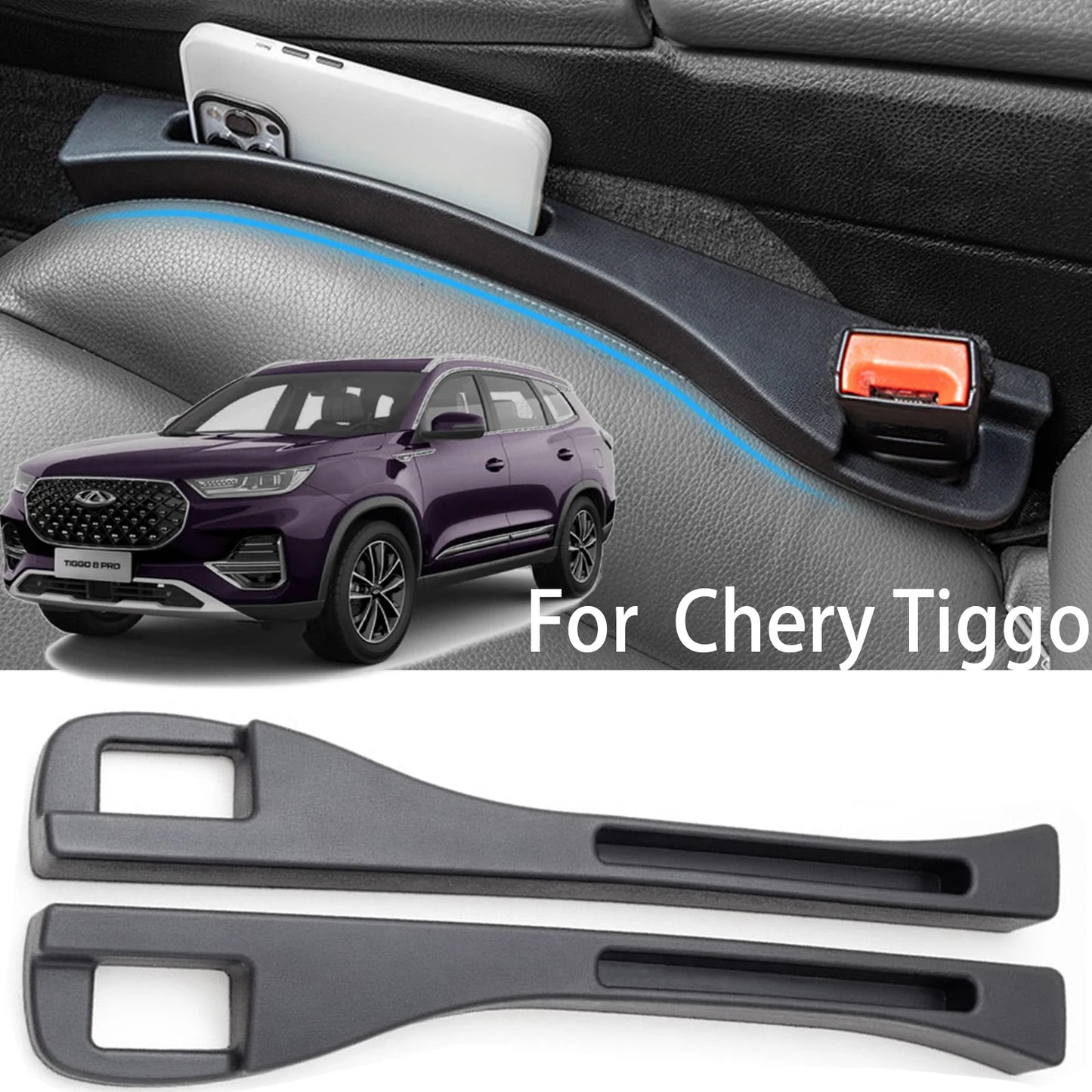 For Chery Tiggo 7 8 Pro T11 Arrizo 2 3 4 A13 Fulwin Omoda 5 Car Seat Gap Filler Crevice Organizer Storage Strip Side Seam Plug