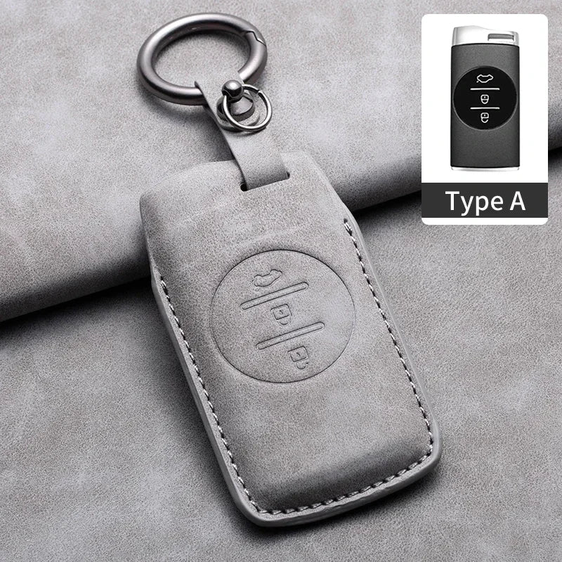 Leather Car Key Case Cover For Chery Tiggo 8 Pro Tiggo 8plus New 5 plus 7pro Chery Tiggo 7 Pro Max Omoda 5 C5 Modod Car Keychain