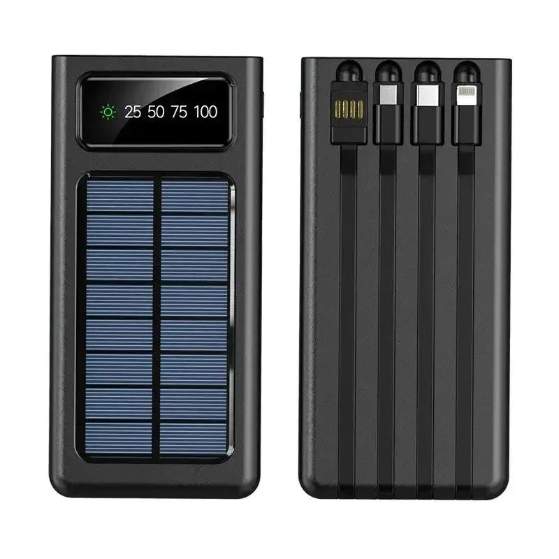 200000mAh Ultra-Large Capacity Power Bank Solar Charging Power Bank Comes With Four Wires Suitable For Samsung Apple Huawei