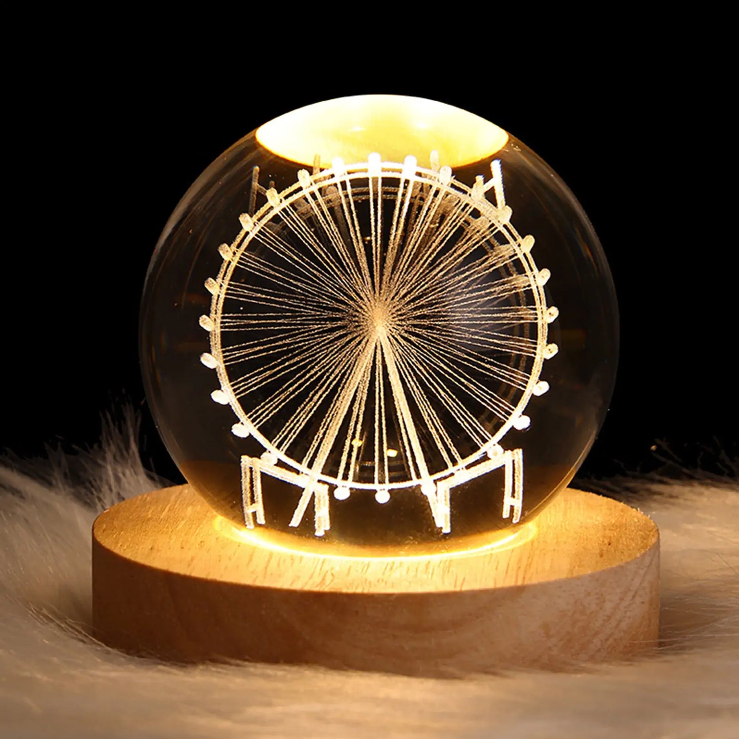 LED Crystal Ball Night Lamp