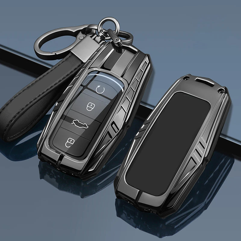 Metal Car Remote Key Case Cover Shell Holder Chain Fob For Chery New Arrizo 5 PLUS Tiggo 8 PRO 7 Plus 9 Omoda 5 Accessories 2024