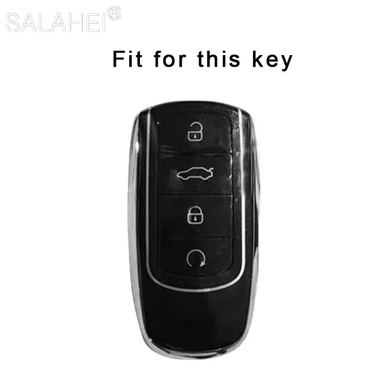 Zinc Alloy Leather Car Key Cover Case Shell Holder Fob For Chery Tiggo 7 Tiggo 8 Pro 8 PLUS Arrizo 5 Protector Auto Accessories