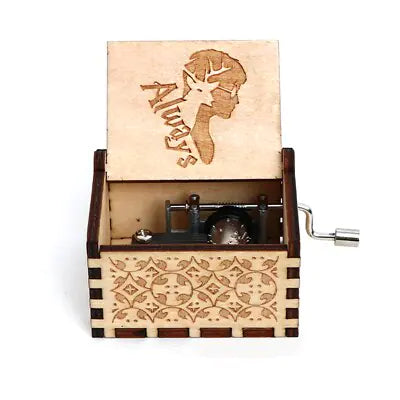 Hand-Cranked Wooden Music Box