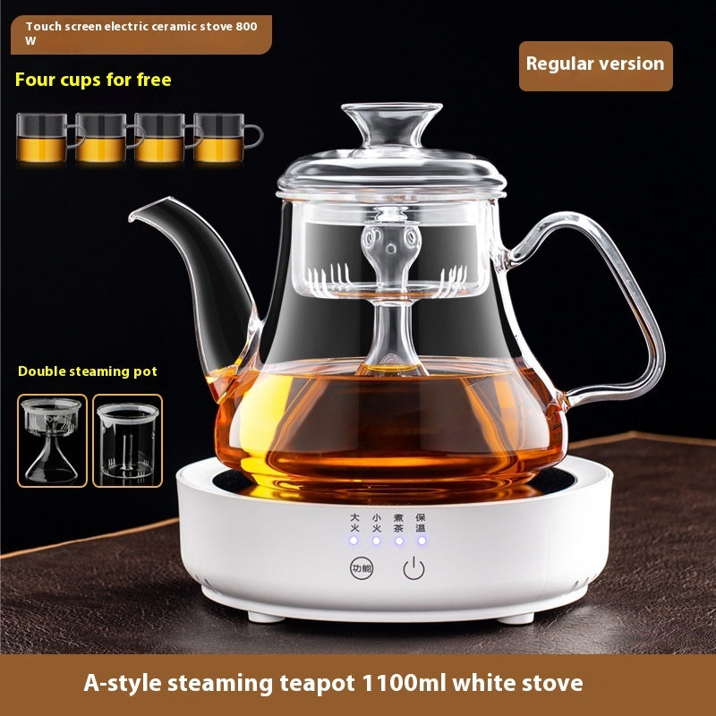 Glass Pot With Dedicated Steaming Pot For Brewing Tea