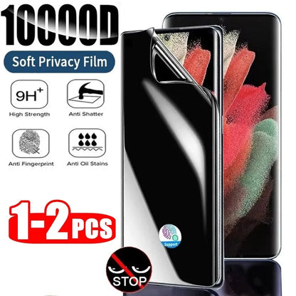 1/2pcs Privacy Anti-Peep Hydrogel Protective Film For Samsung Galaxy S21 FE S22 S23 S24 Ultra Plus Note 10 20 Screen Protector