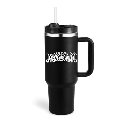 40 Oz Tumbler With Handle Straw Insulated, Stainless Steel Spill Proof Vacuum Coffee Cup