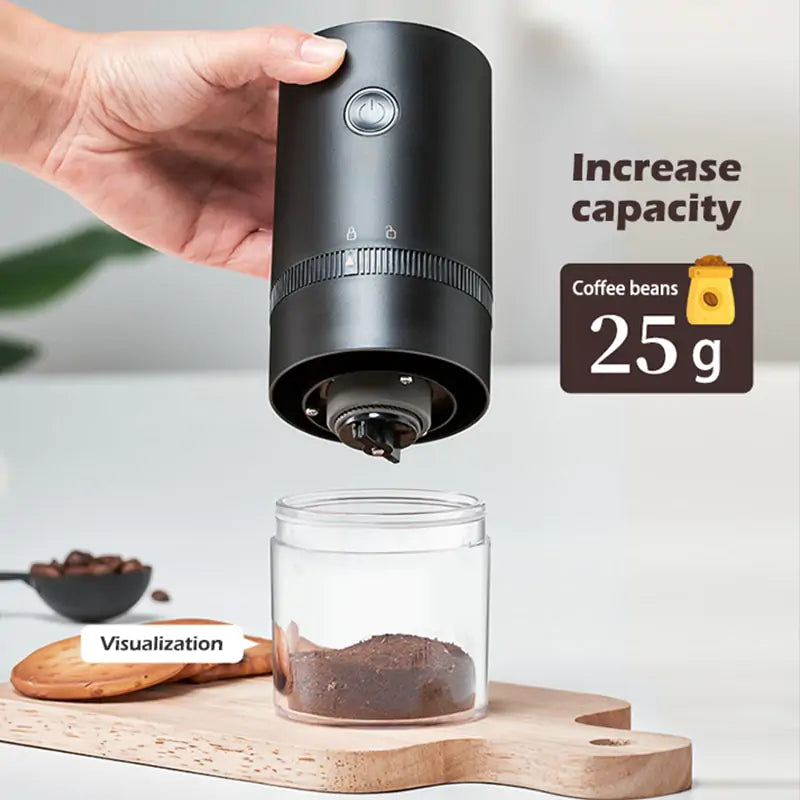 Perfect Your Brew: Portable Electric Coffee Grinder with Ceramic Burrs