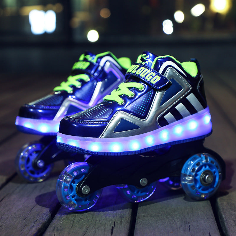 Children's Adjustable Roller Skates Set with Safety Gear - Light-Up Wheels for Boys & Girls, Perfect for Beginners