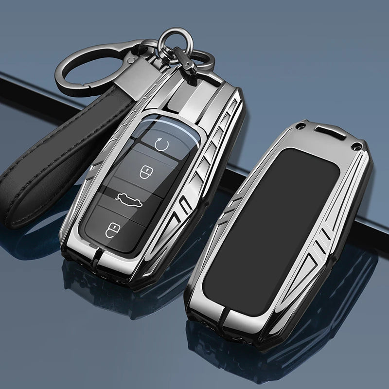 Metal Car Remote Key Case Cover Shell Holder Chain Fob For Chery New Arrizo 5 PLUS Tiggo 8 PRO 7 Plus 9 Omoda 5 Accessories 2024