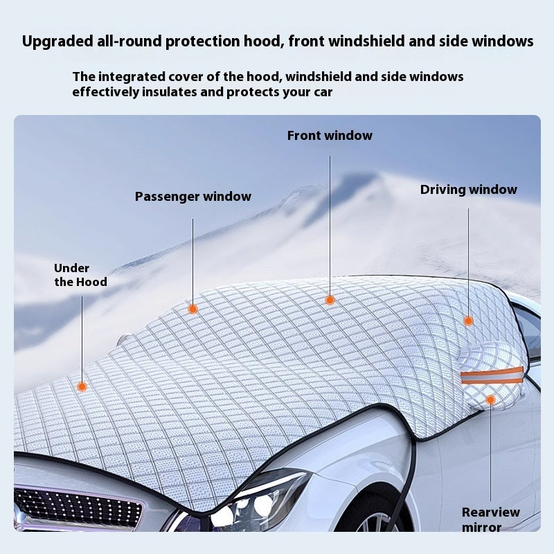 Car Windshield Snow Cover With Thickened Fabric